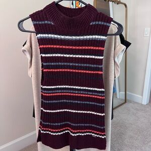 Abercrombie & Fitch Purple and Red Cowl Neck Sweater